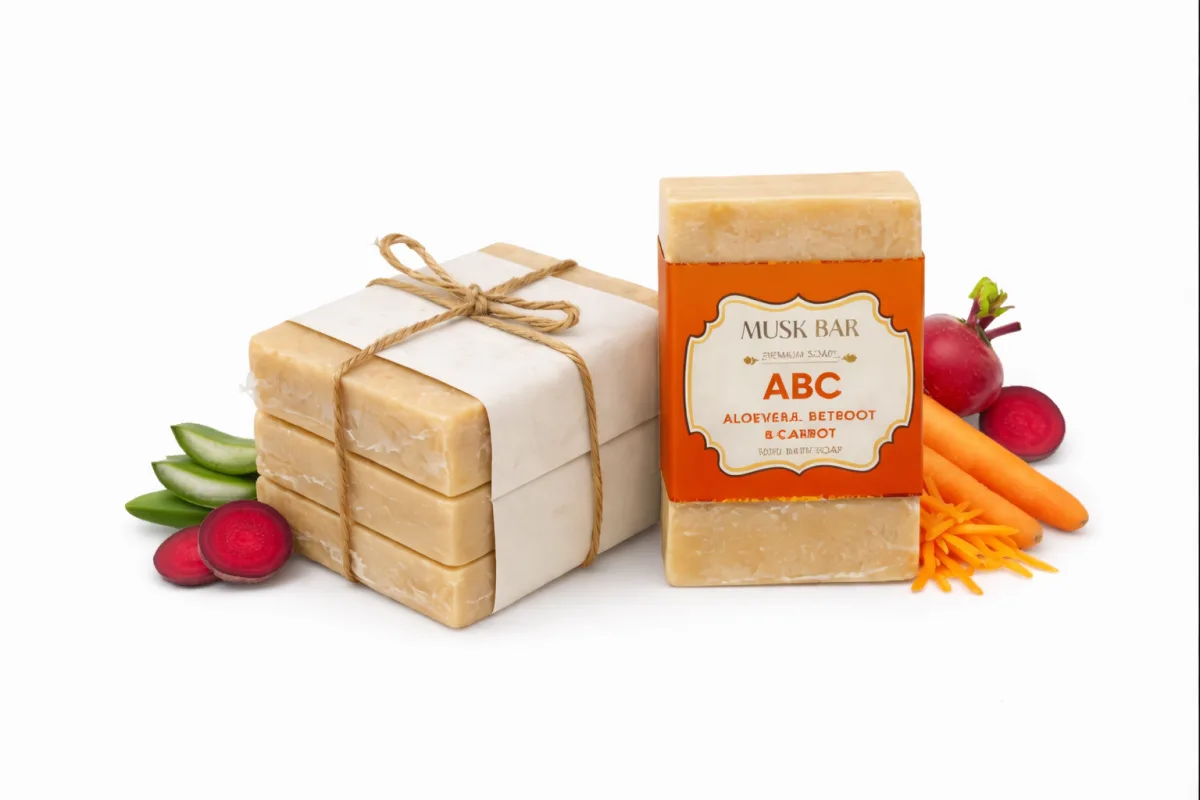 ABC HAND MADE SOAP | ALOE VEERA BEETROOT CARROT | SOFT & GLOWING SKIN | PACK OF 2